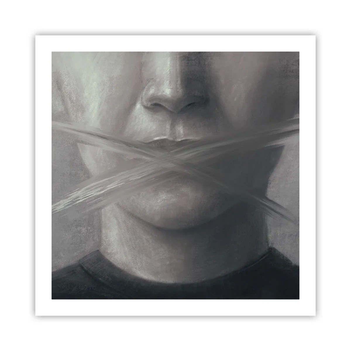 Poster - Ohne ein Wort - 60x60 cm