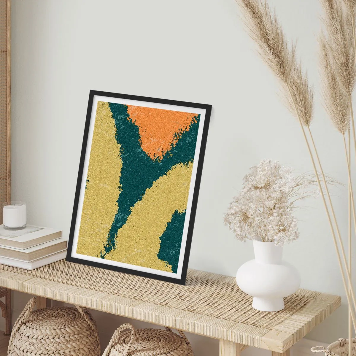 Poster in einem schwarzem Rahmen - Abstraktion – langsame Bewegung - 40x50 cm