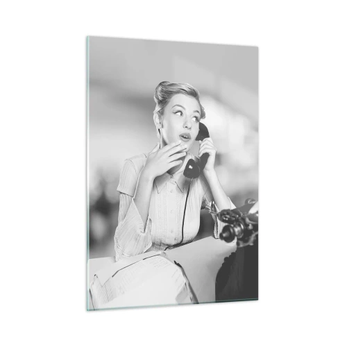 Glasbild - Bild auf glas - Hallo, hier sind es die 50er. - 50x70cm - Hallo, wir sind in den 1950er Jahren. - Moderne Wanddekoration für Wohnzimmer und Schlafzimmer ARTTOR