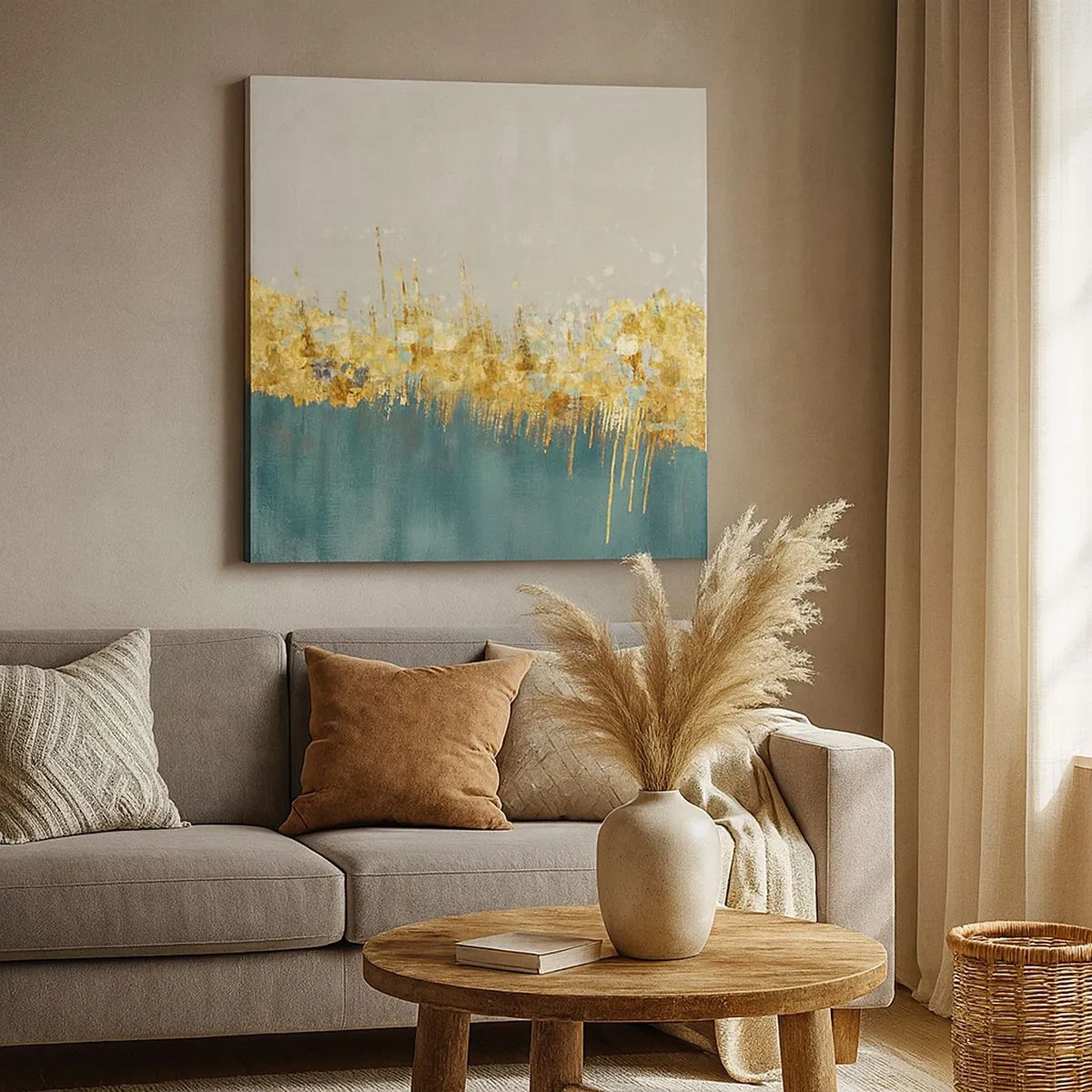 Bild auf Leinwand - Leinwandbild - Goldener Rand - 30x30 cm