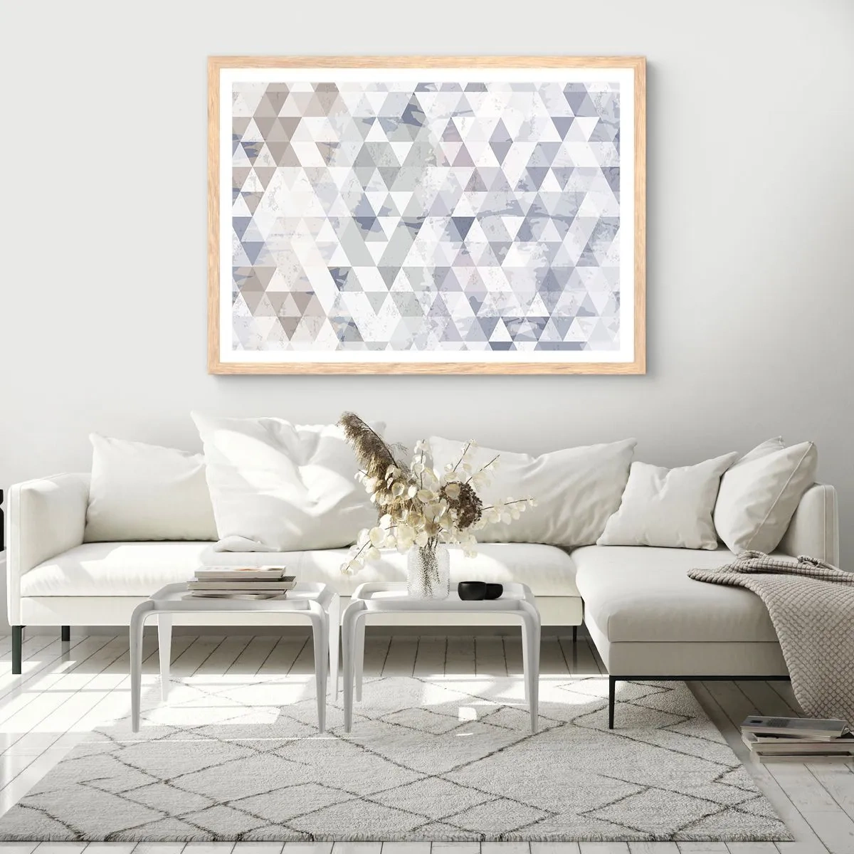 Poster in einem Rahmen aus heller Eiche - Im Rhythmus auf drei - 70x50 cm