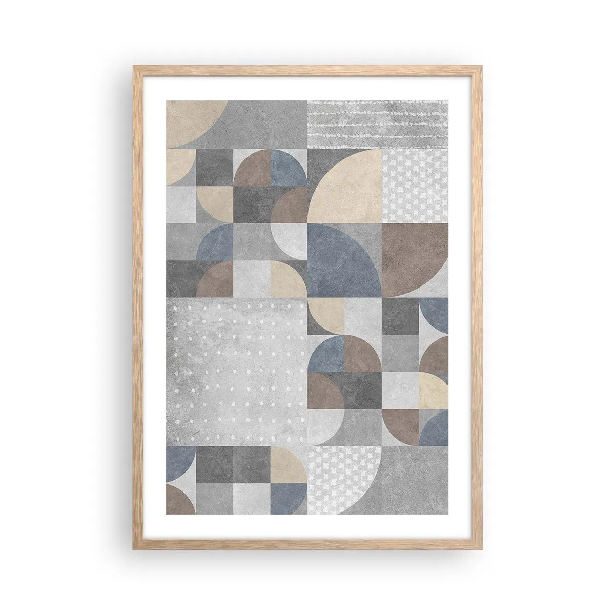 Poster in einem Rahmen aus heller Eiche - Keramische Fantasie - 50x70 cm