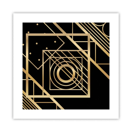 Poster - Goldene Geometrie - 40x40 cm