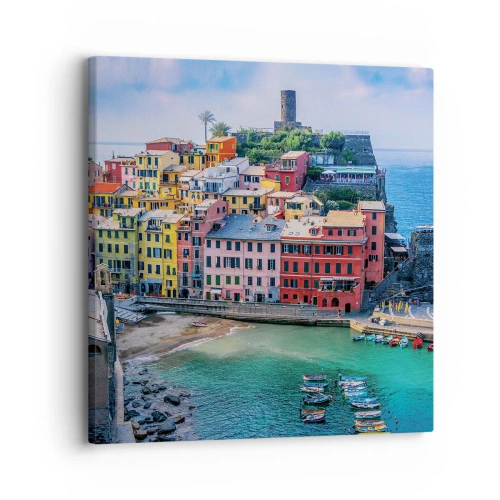 Bild auf Leinwand - Leinwandbild - Mediterrane Zauberstadt - 30x30 cm