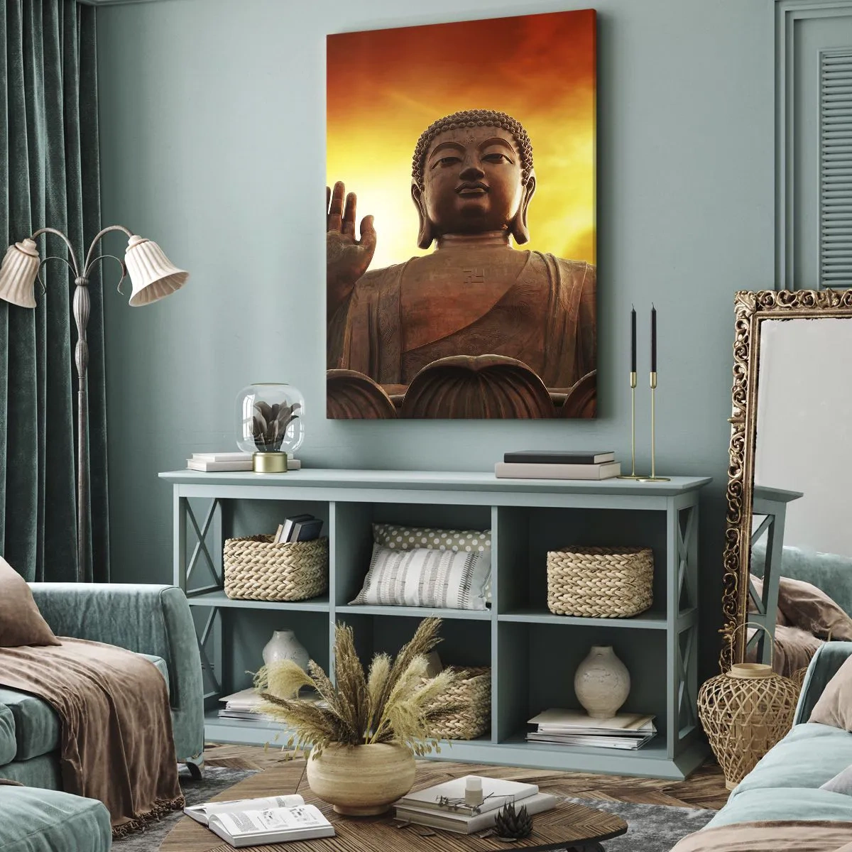Bild auf Leinwand - Leinwandbild - Frieden der Welt - 45x80 cm
