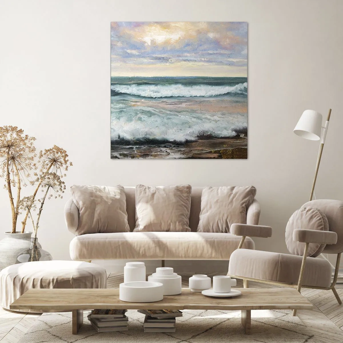 Bild auf Leinwand - Leinwandbild - Hier werden Sie Ihre Seele baumeln lassen - 70x70 cm