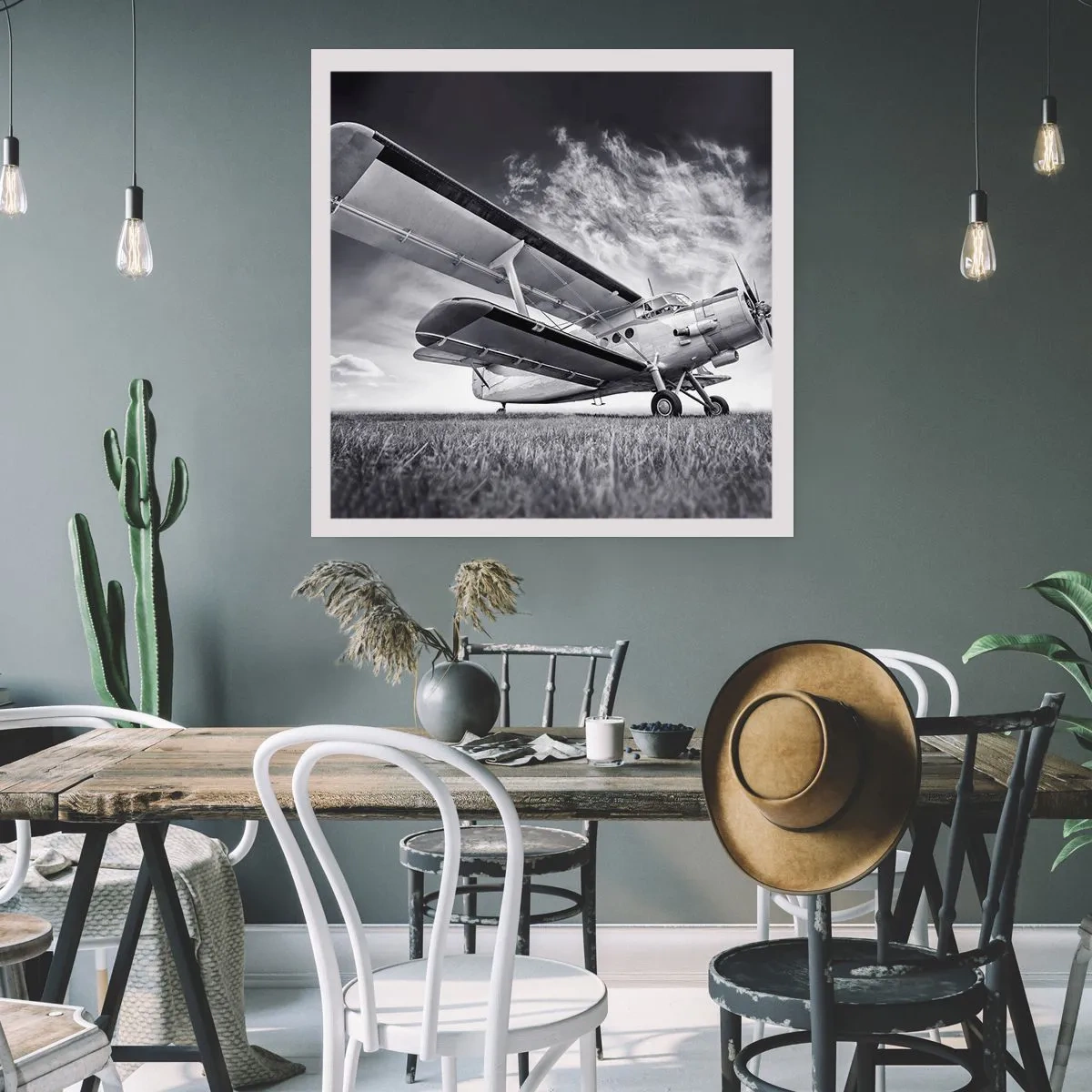 Poster - Der geflügelte Wanderer - 30x30 cm