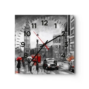 Wanduhr - Glasuhr - Gar keine graue Stadt - 30x30 cm