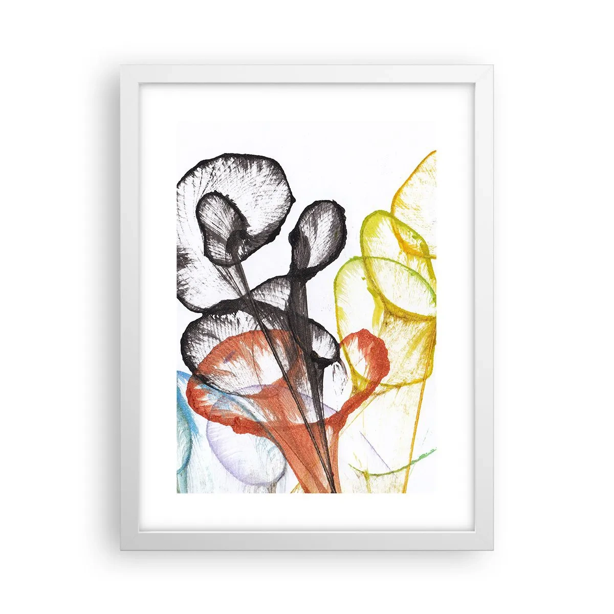 Poster in einem weißen Rahmen - Blumen mit Seele - 30x40 cm