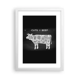 Poster in einem weißen Rahmen - Metzger Grundierung - 30x40 cm