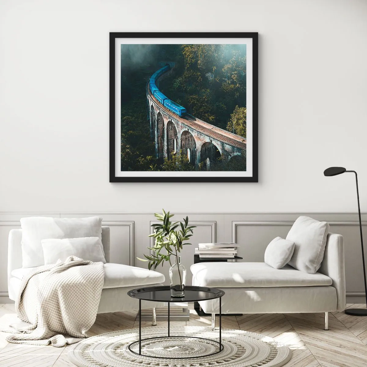 Poster in einem schwarzem Rahmen - Neigung zur Natur - 50x50 cm