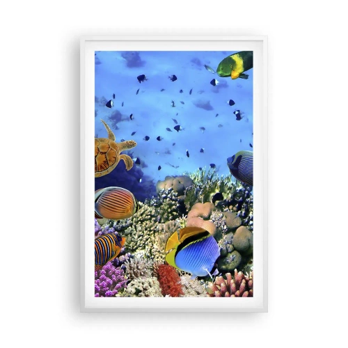 Poster in einem weißen Rahmen - Und was wissen wir über das Leben ... - 61x91 cm