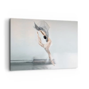 Bild auf Leinwand - Leinwandbild - Eine Tänzerin in dynamischer Bewegung vor hellem Hintergrund - 120x80cm - Im Tanzrausch - Moderne Wanddekoration für Wohnzimmer und Schlafzimmer ARTTOR