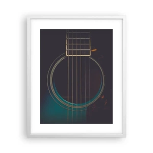 Poster in einem weißen Rahmen - Einen Moment bevor es ertönt - 40x50 cm