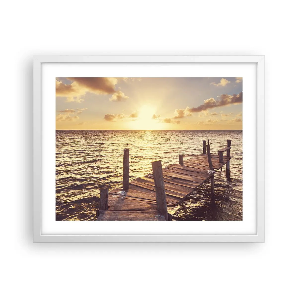 Poster in einem weißen Rahmen - Das goldene Land der Sanftmut - 50x40 cm