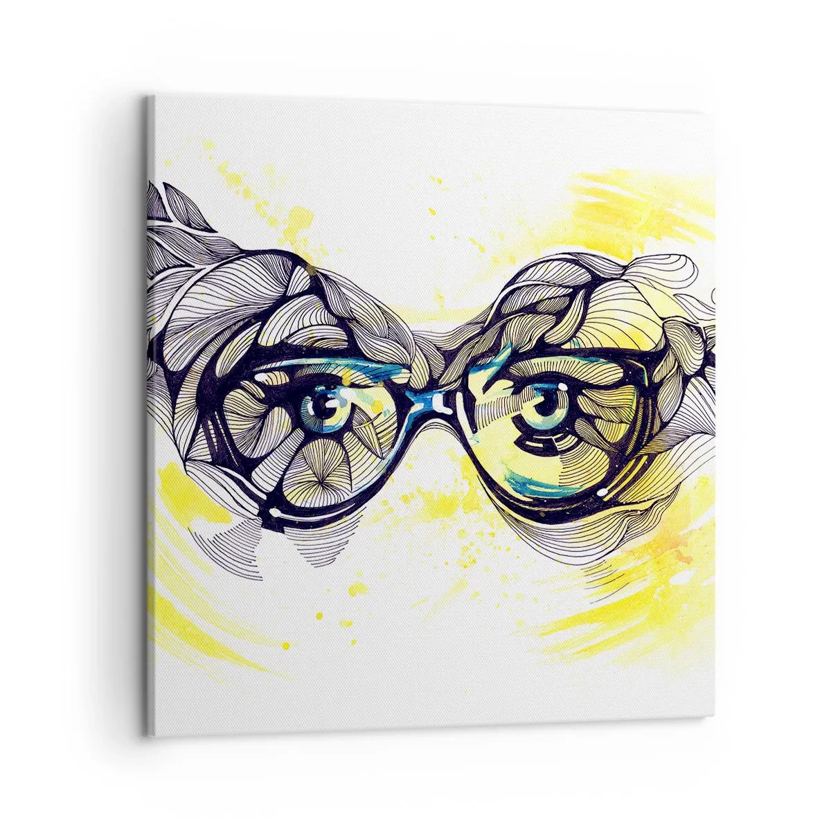 Bild auf Leinwand - Leinwandbild - Durch blaue Brille - 50x50 cm