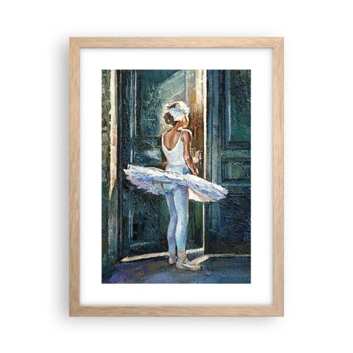 Poster in einem Rahmen aus heller Eiche - Vor der Show - 30x40 cm