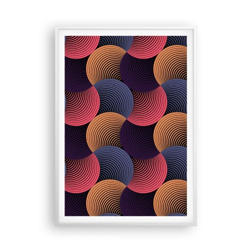 Poster in einem weißen Rahmen - Im kreisenden Rhythmus - 70x100 cm
