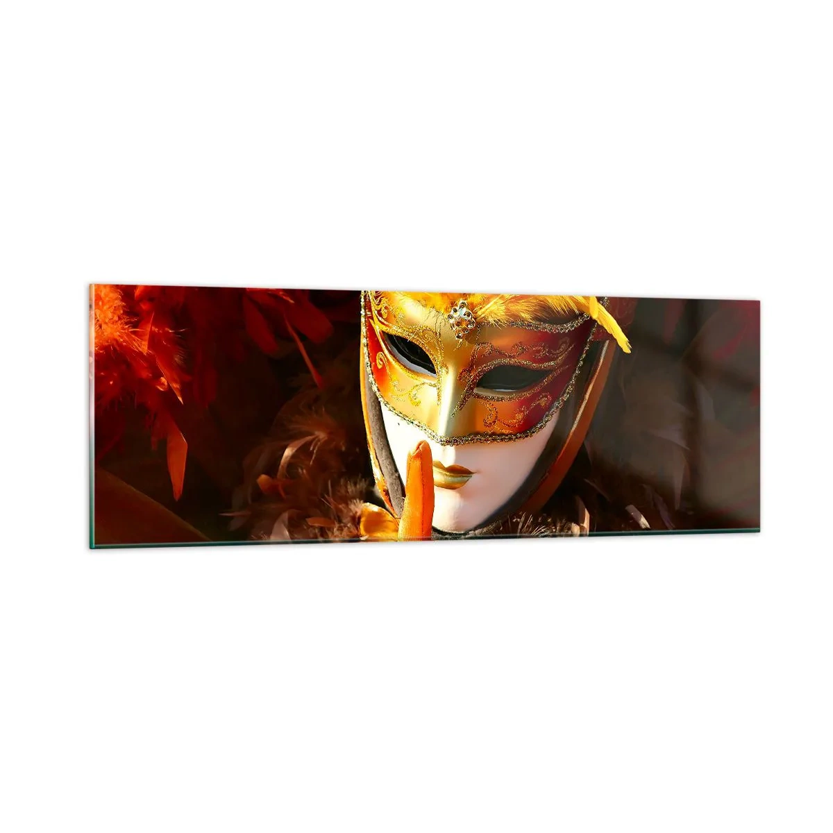 Glasbild - Bild auf glas - Geheimnis ist Teil des Spiels - 90x30 cm