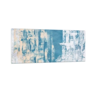 Glasbild - Bild auf glas - Durch einen Eiszapfen - 100x40 cm