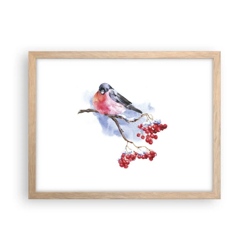 Poster in einem Rahmen aus heller Eiche - Winter in Farbe - 40x30 cm