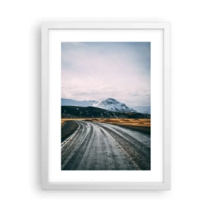 Poster in einem weißen Rahmen - Im isländischen Flair - 30x40 cm