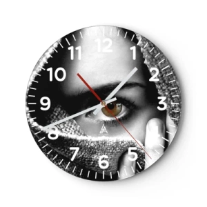Wanduhr - Glasuhr - Erfahre das Geheimnis - 40x40 cm
