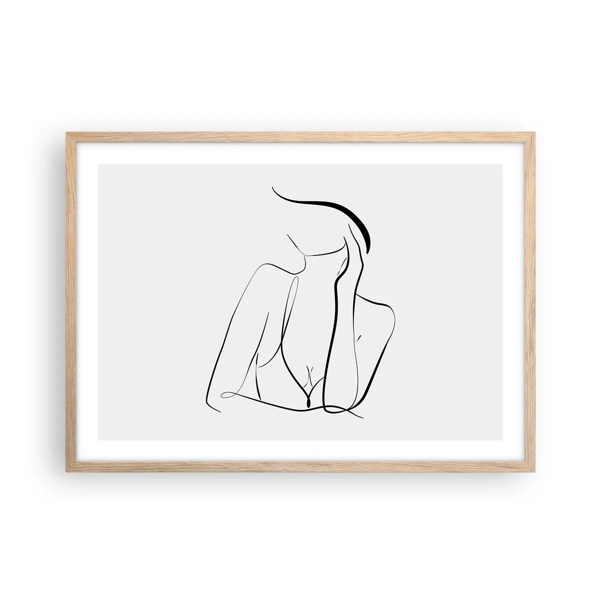 Poster in einem Rahmen aus heller Eiche - Auf der Traumwelle - 70x50 cm