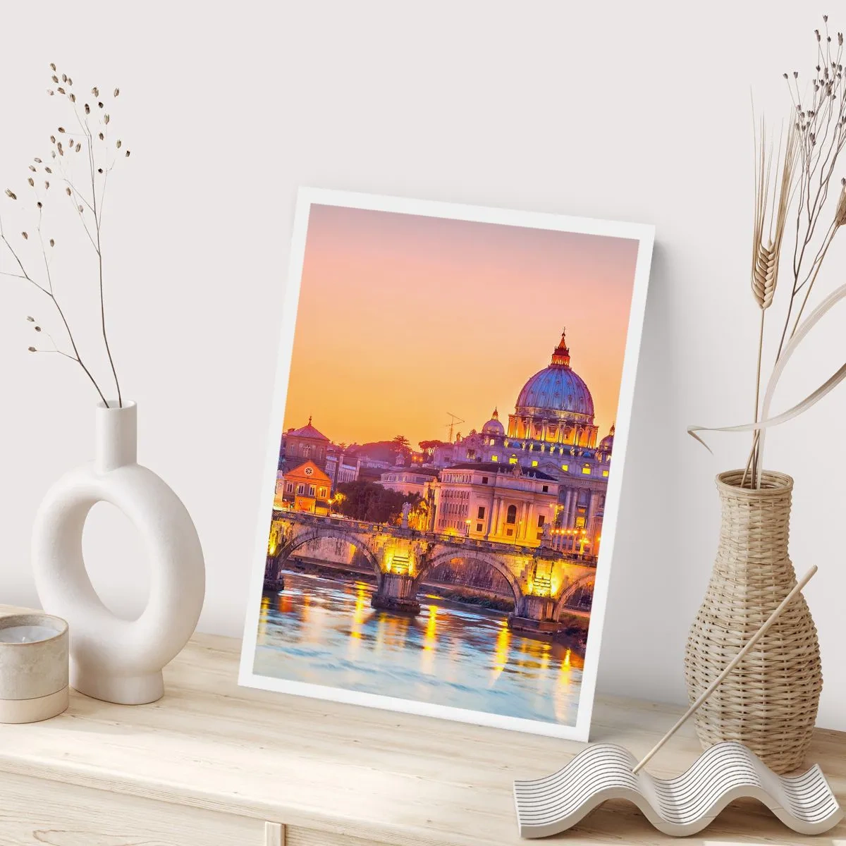 Poster - Sonnenuntergang über der ewigen Stadt - 40x50 cm
