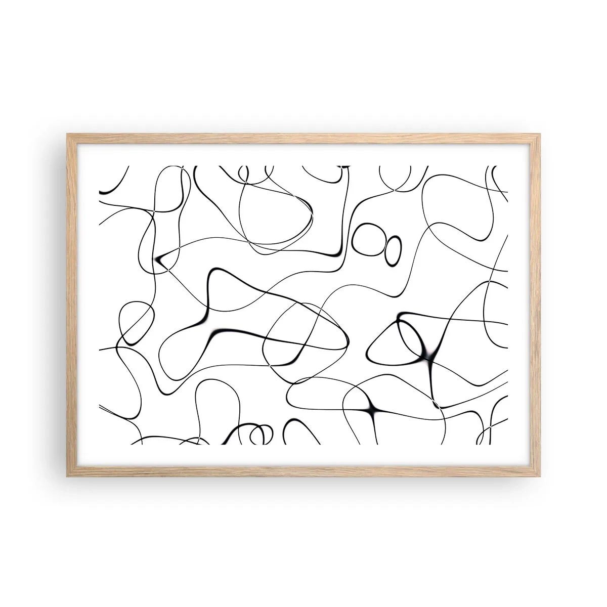 Poster in einem Rahmen aus heller Eiche - Lebenswege, Wechselfälle - 70x50 cm