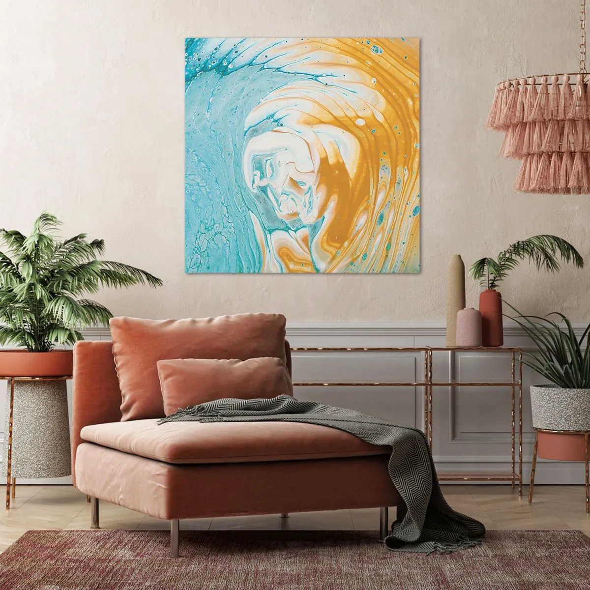 Bild auf Leinwand - Leinwandbild - Pastellwirbel - 60x60 cm