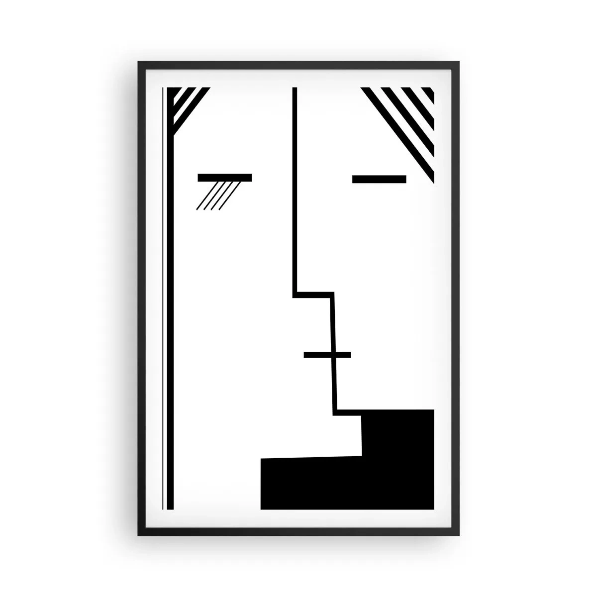 Poster in einem schwarzem Rahmen - Einfach ein Kuss - 61x91 cm