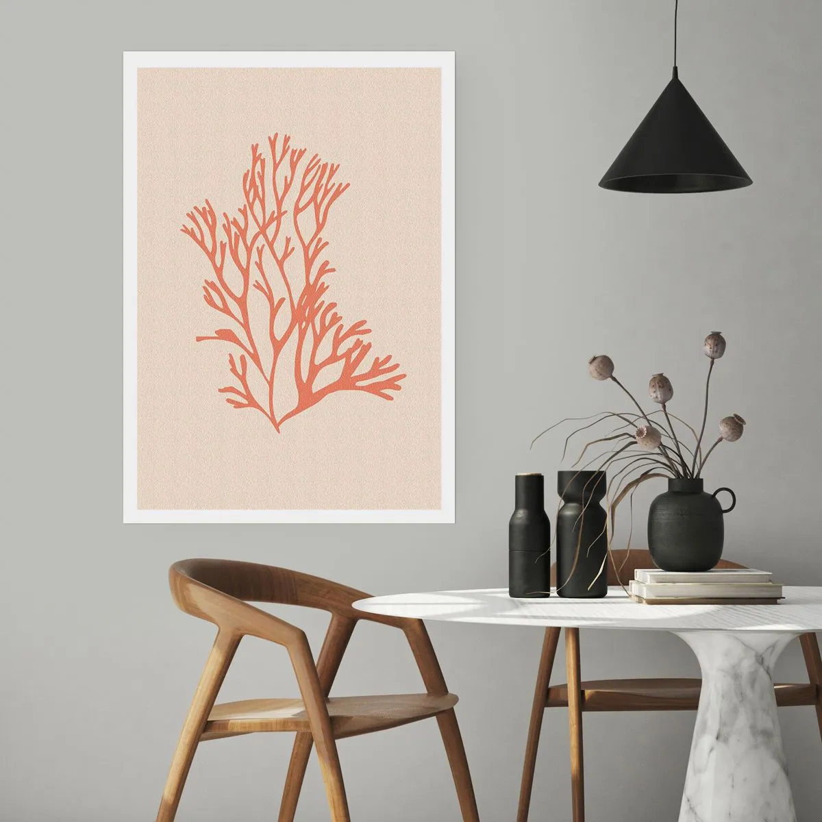 Poster - Korallenfiligran - 40x50 cm
