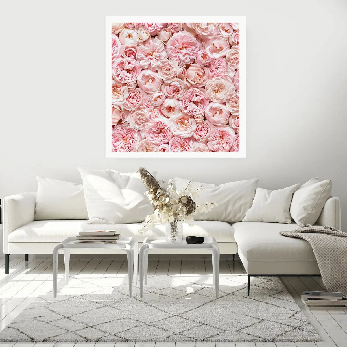 Poster - Auf Rosen gebettet - 40x40 cm