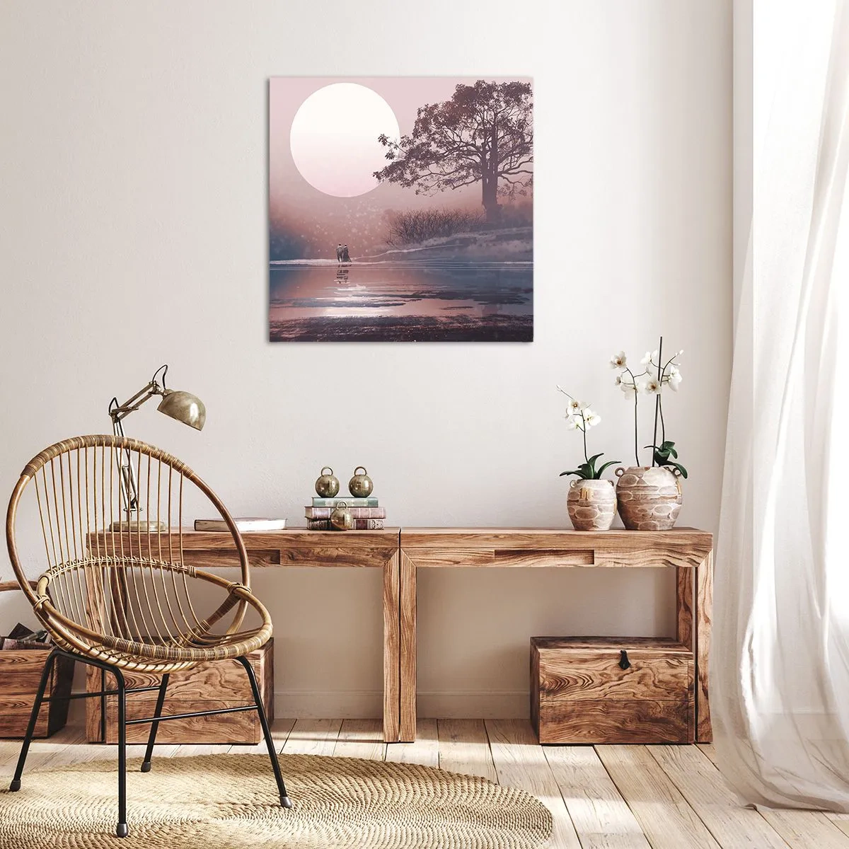 Bild auf Leinwand - Leinwandbild - Wunder der Nacht - 70x70 cm