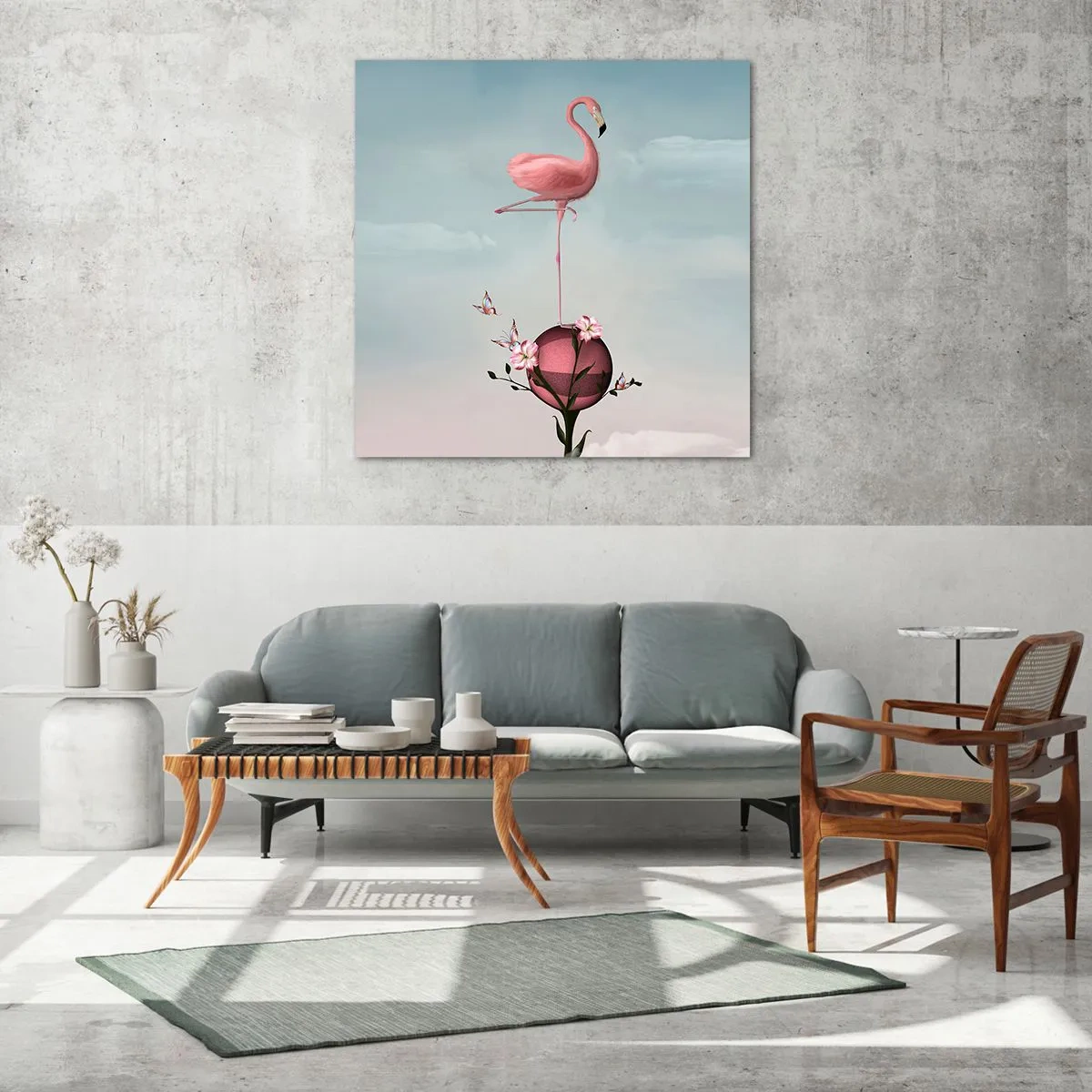 Glasbild - Bild auf glas - Basketball-Allegorie - 30x30 cm