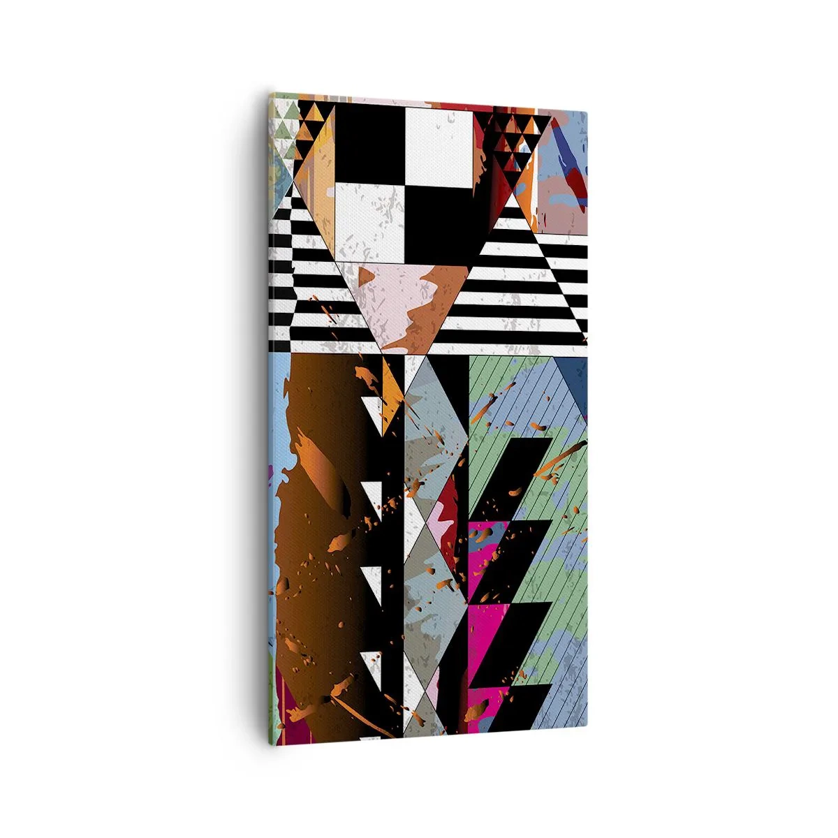 Bild auf Leinwand - Leinwandbild - Geometrisch und organisch - 55x100 cm