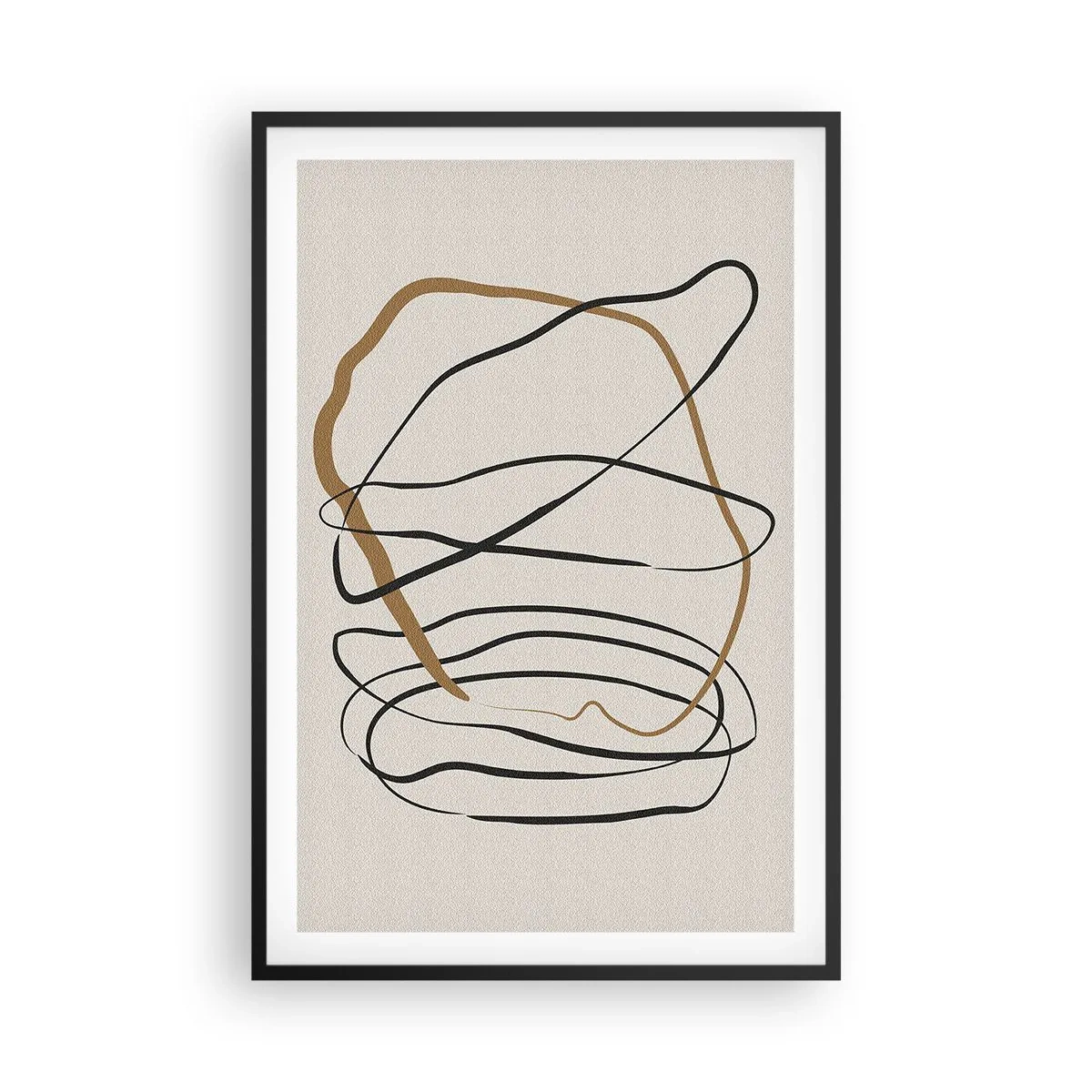 Poster in einem schwarzem Rahmen - Komposition – Looptanz - 61x91 cm