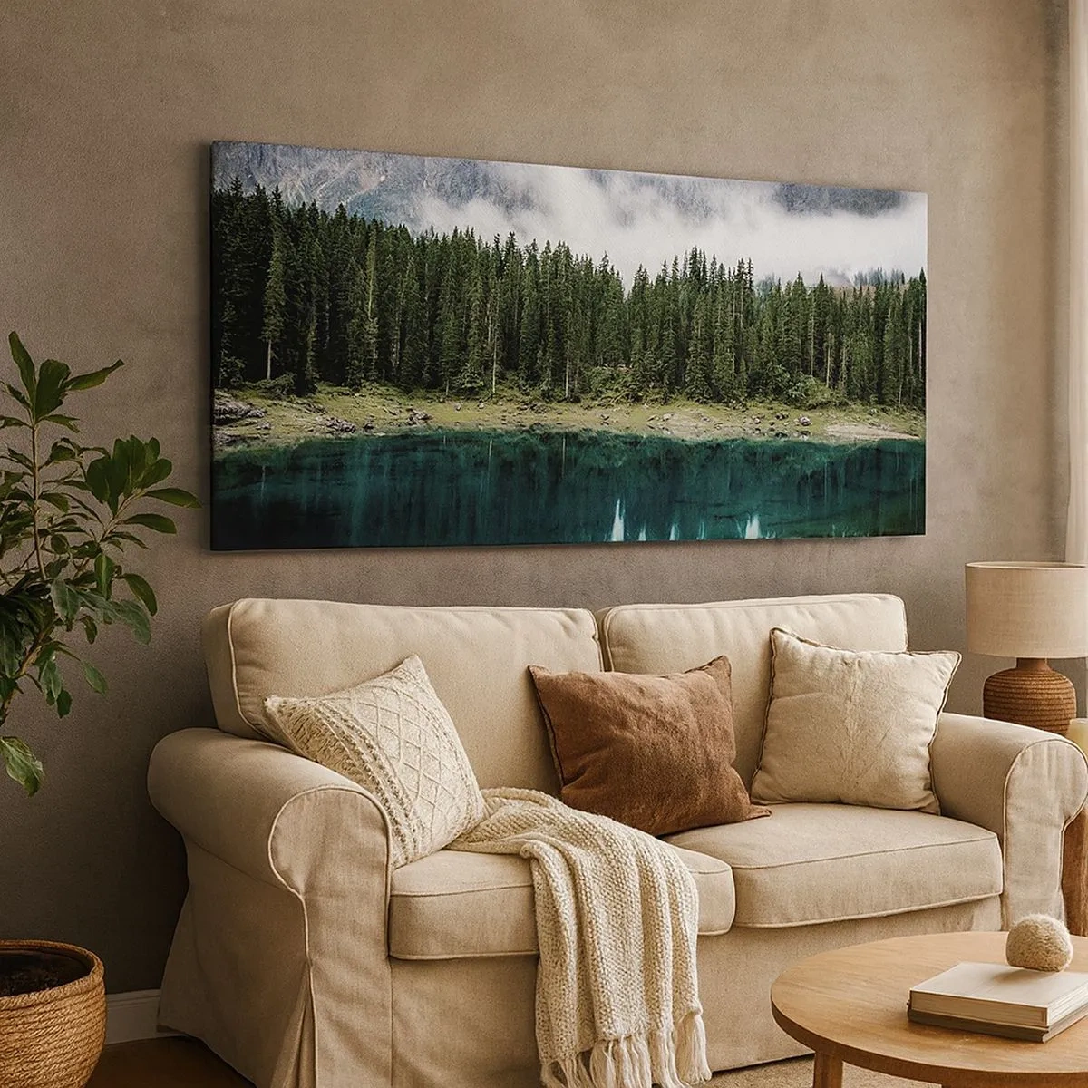 Bild auf Leinwand - Leinwandbild - Leise, leise, lass uns das Trinkwasser nicht wecken ... - 100x40 cm