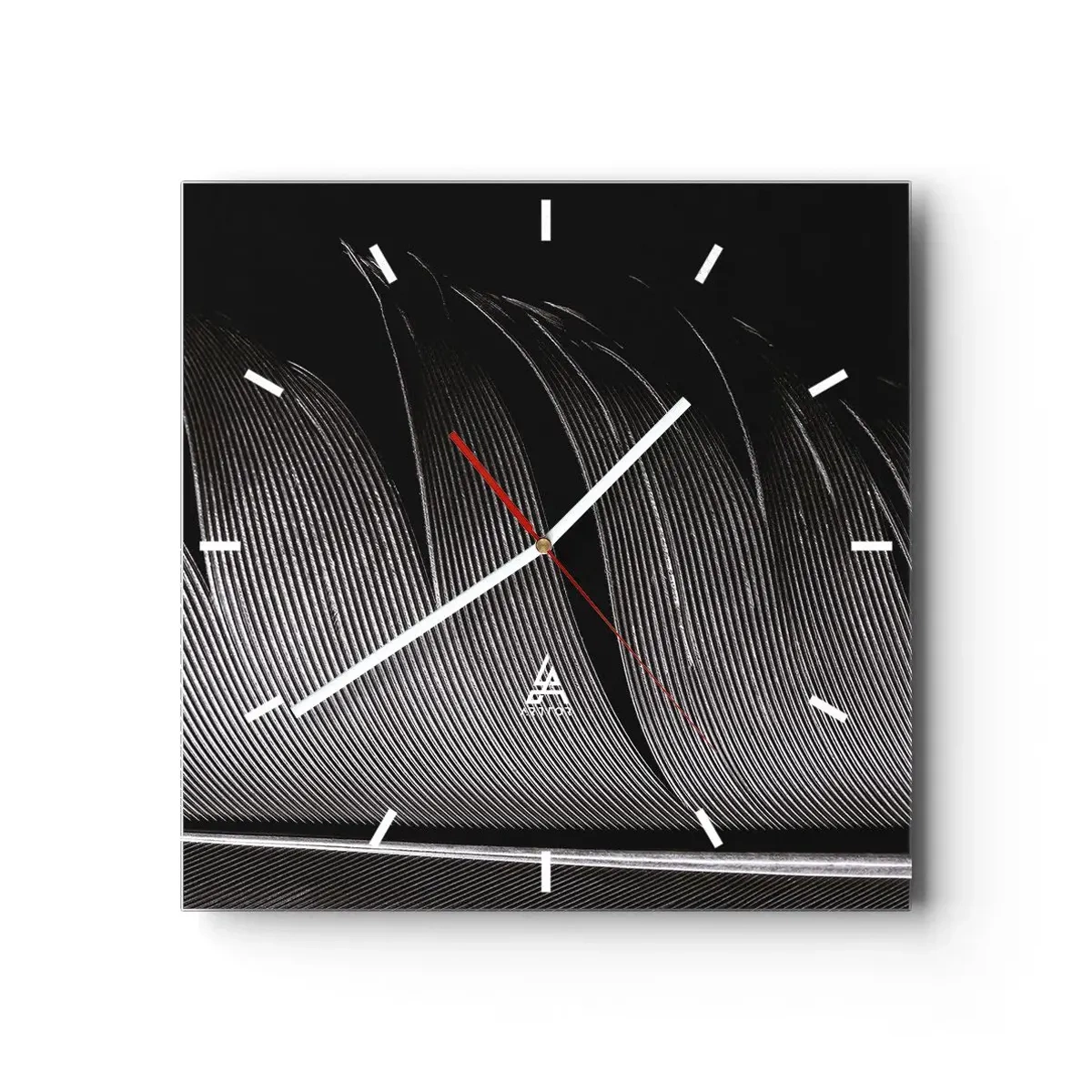 Wanduhr - Glasuhr - Stift – ein wunderbares Design - 40x40 cm