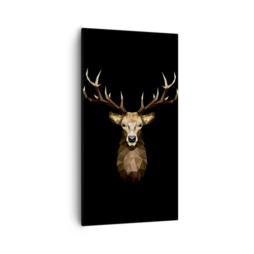 Bild auf Leinwand - Leinwandbild - Kubistischer Hirsch - 55x100 cm