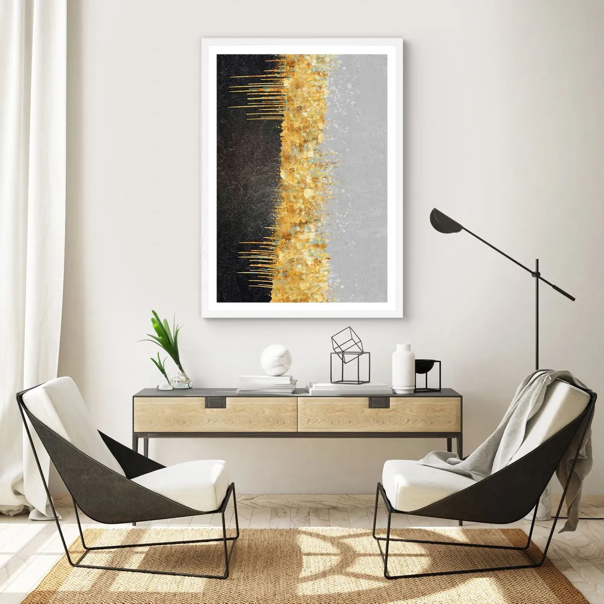 Poster in einem weißen Rahmen - Nach innen und nach oben - 61x91 cm