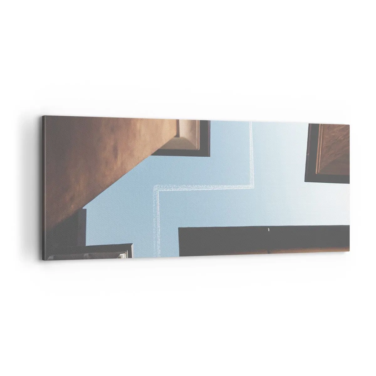 Bild auf Leinwand - Leinwandbild - Über dem Stadtlabyrinth - 100x40 cm