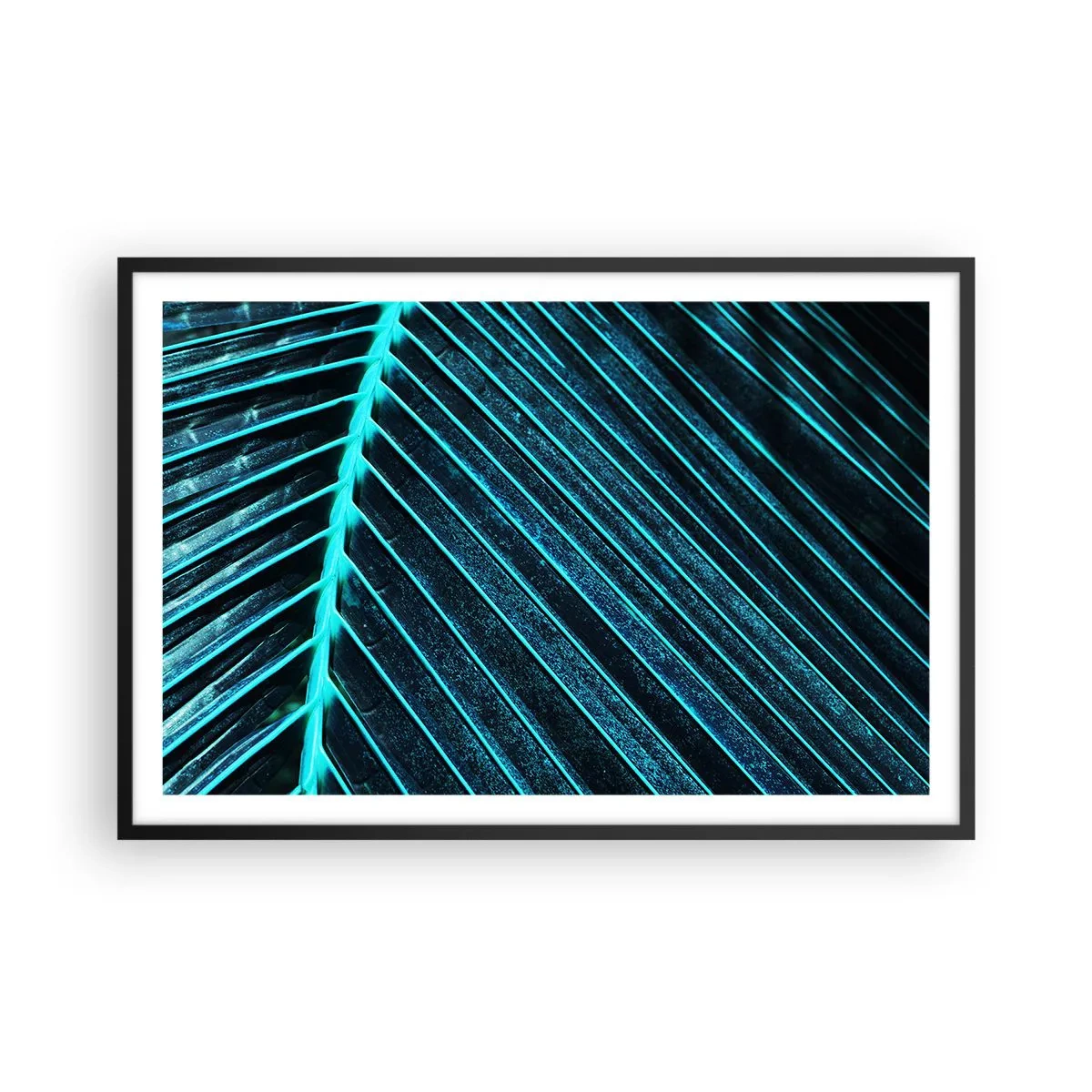 Poster in einem schwarzem Rahmen - Grüne Textur - 91x61 cm
