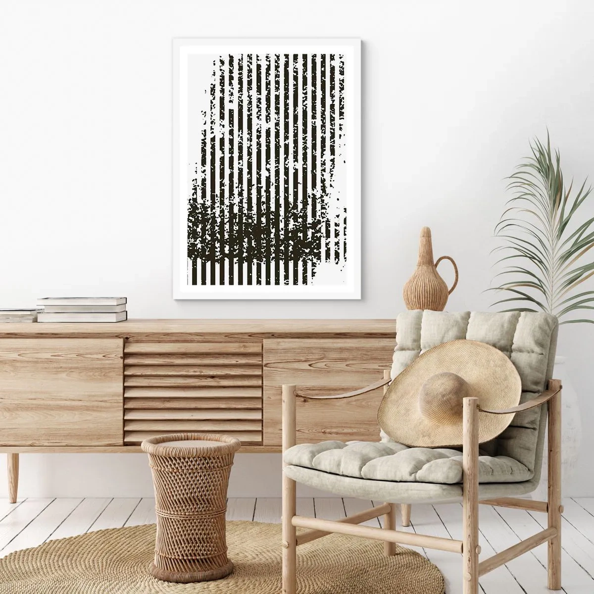 Poster in einem weißen Rahmen - Rhythmus und Rauschen - 61x91 cm