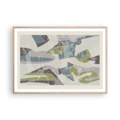 Poster in einem Rahmen aus heller Eiche - Komposition hinter dem Glas - 100x70 cm