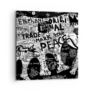 Bild auf Leinwand - Leinwandbild - Reiche Straßenwelt - 70x70 cm