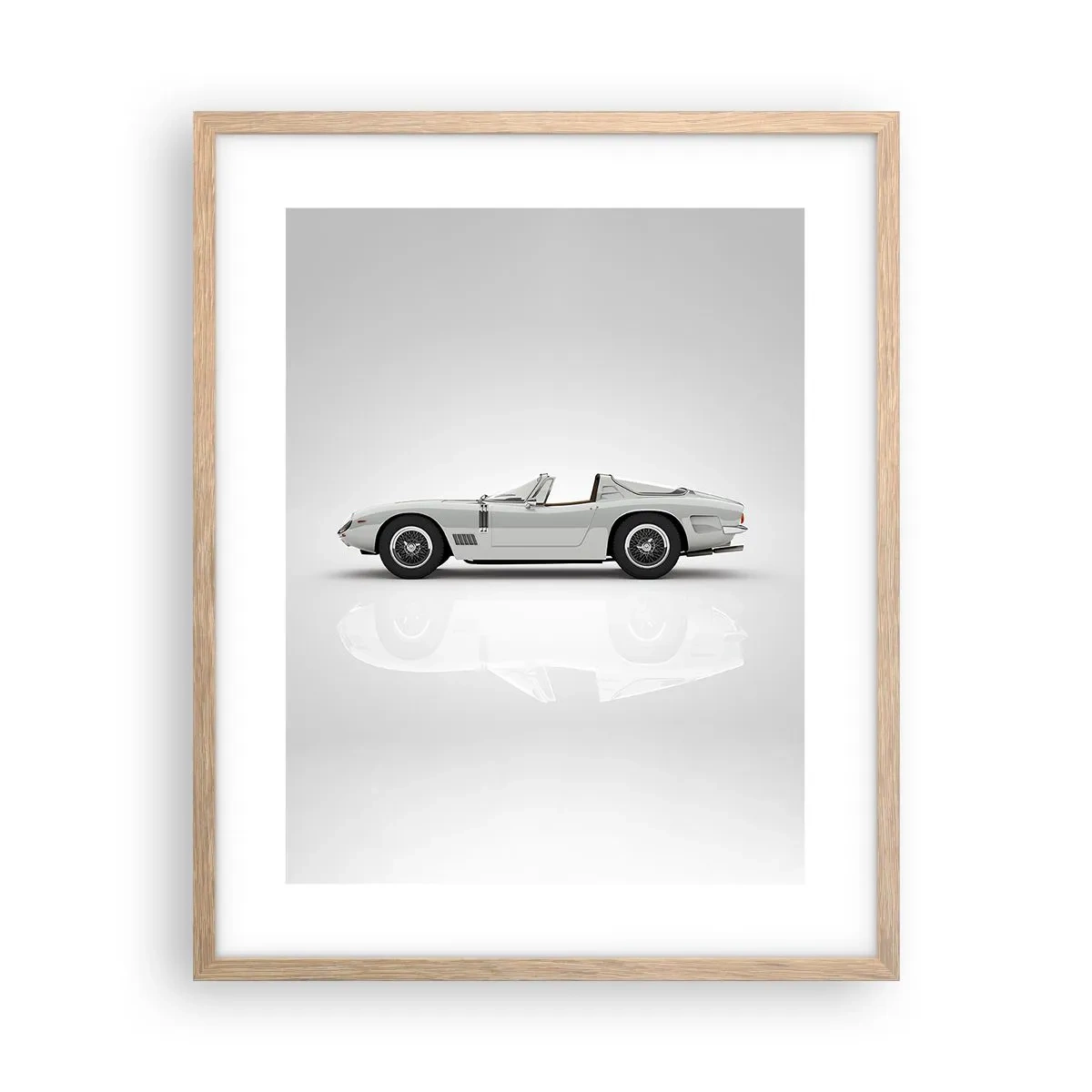 Poster in einem Rahmen aus heller Eiche - Spaß versprochen - 40x50 cm