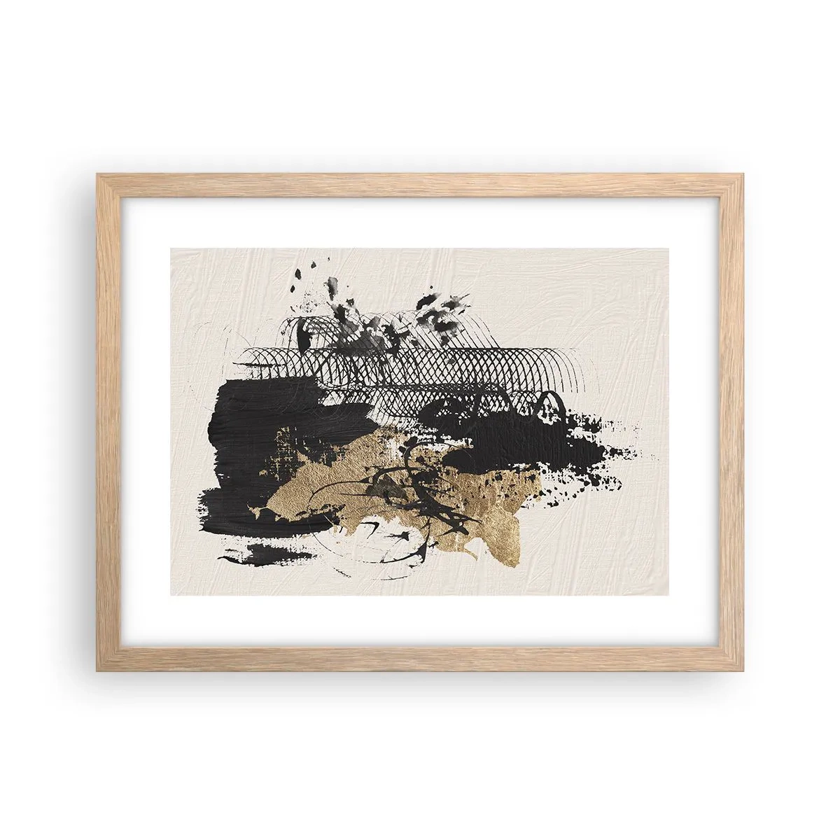 Poster in einem Rahmen aus heller Eiche - Komposition mit Leidenschaft - 40x30 cm