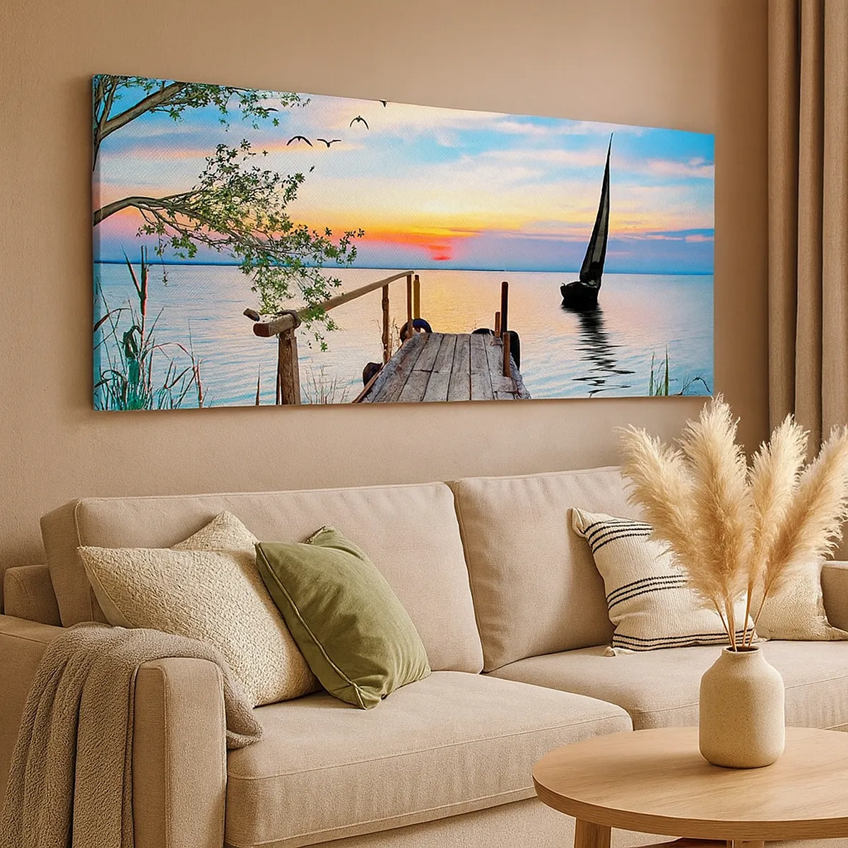 Bild auf Leinwand - Leinwandbild - Guten Abend - 30x30 cm